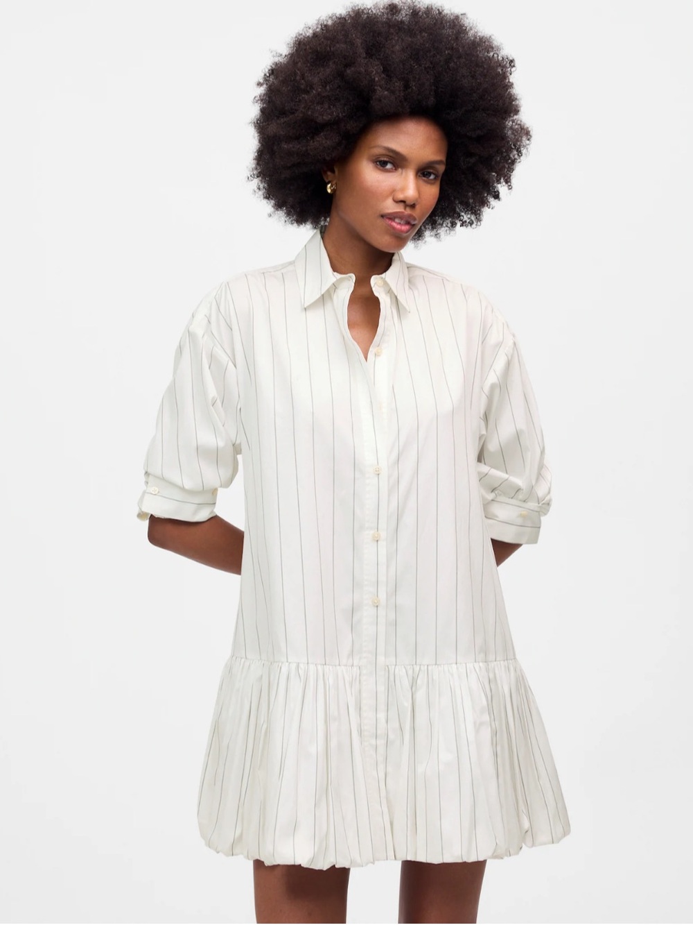 Madewell Dress L Bubble-Hem White